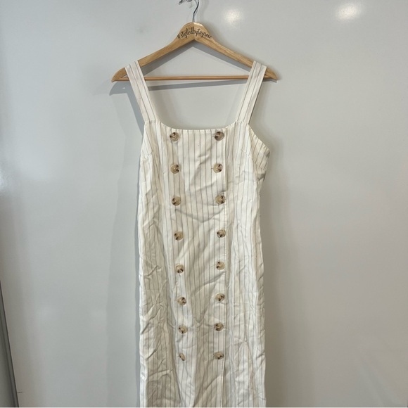 Reformation Palma Stripe Button Midi Dress - Picture 5 of 11